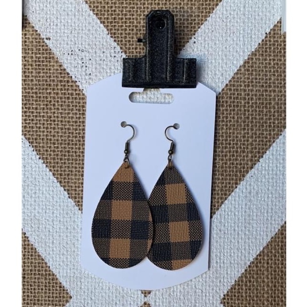 Buffalo Check Earrings